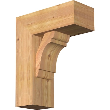 Olympic Block Smooth Bracket W/ Offset Brace, Western Red Cedar, 7 1/2W X 18D X 22H